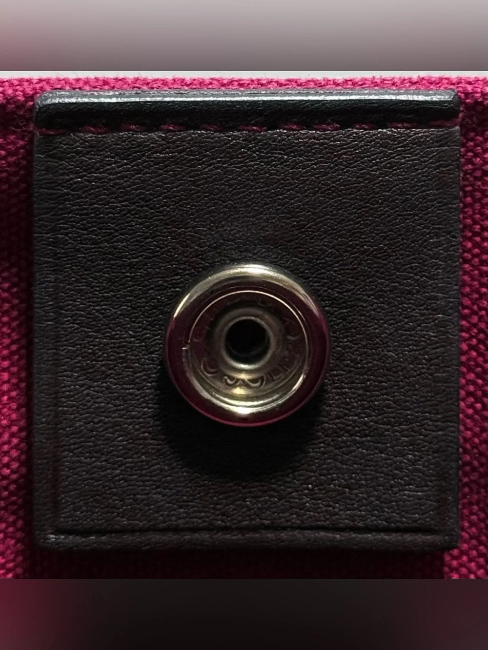 Hermes Magenta and Black Canvas Satchel